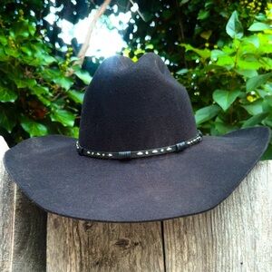 Resistol 2X Cowboy Hat with silver Beaded Band sz 7 New!